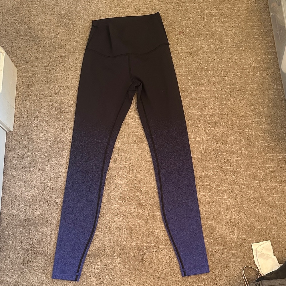 lululemon athletica Black and Blue Leggings